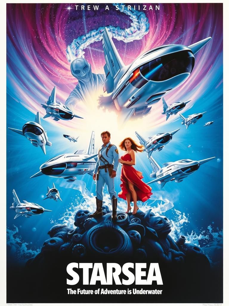 Starsea Movie Poster with Aquatic Aliens