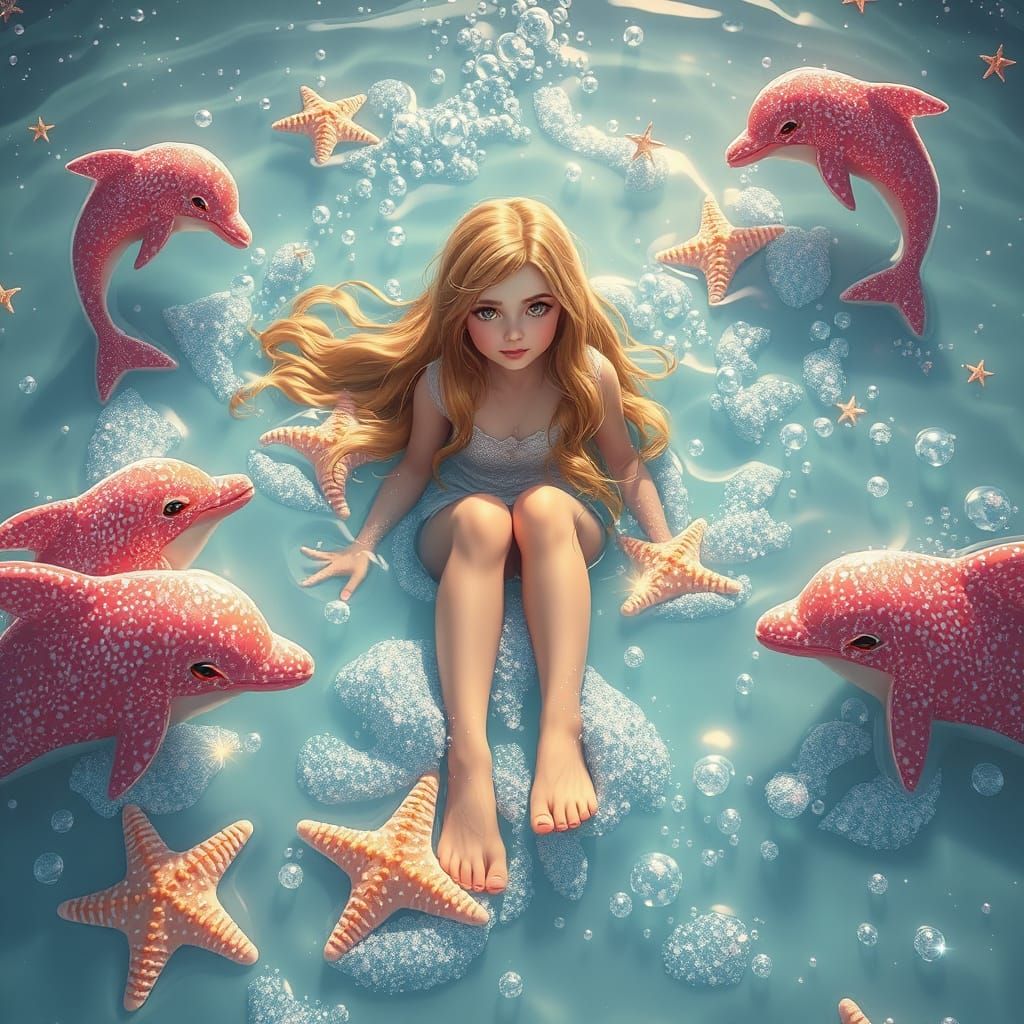 Dreamlike Soda Sea with Candy Creatures