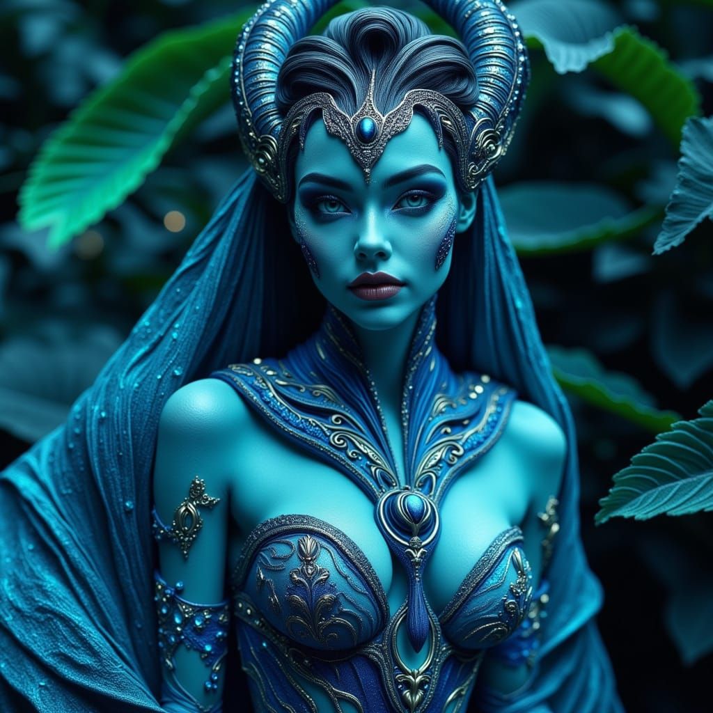 Midnight Water Siren in Ethereal Glow