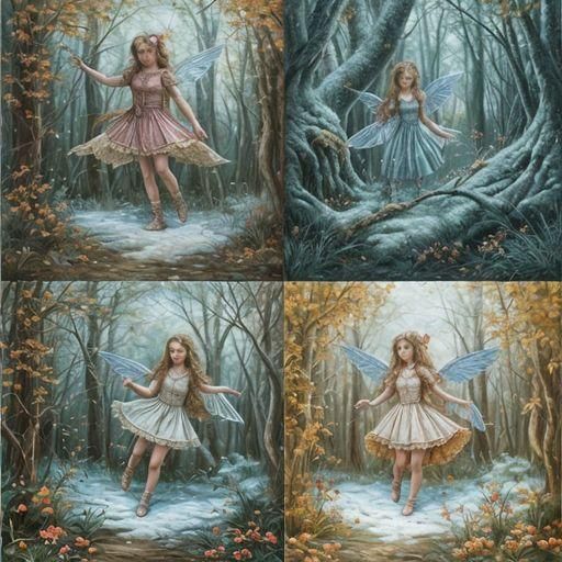 Seasonal Fairies: Four Fantasy Art Paintings