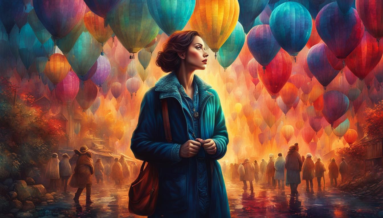 Veronica Portrait in Watercolor Clip Art Style