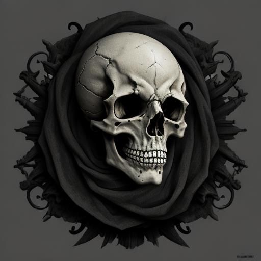 Eerie Skeletons and Skulls in Intricate Detail