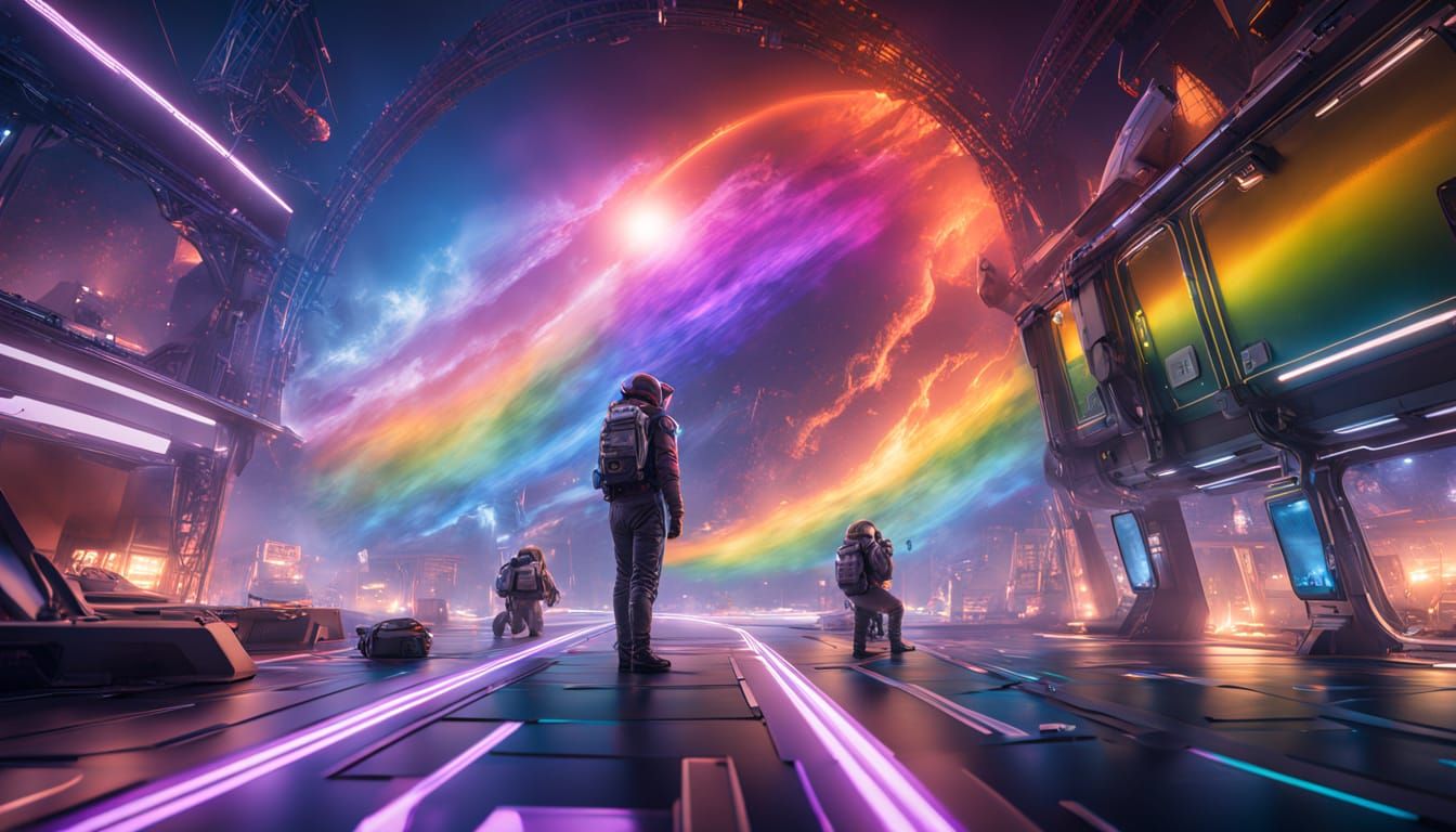 Rainbow Cyberspace: Quantum Simulation in Unreal Engine 5