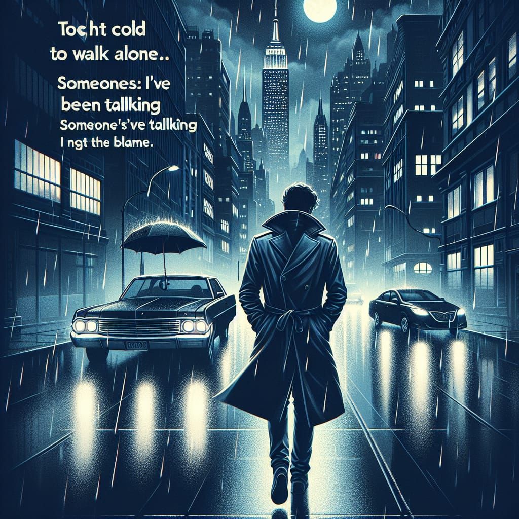 Quiet City Street in the Rain