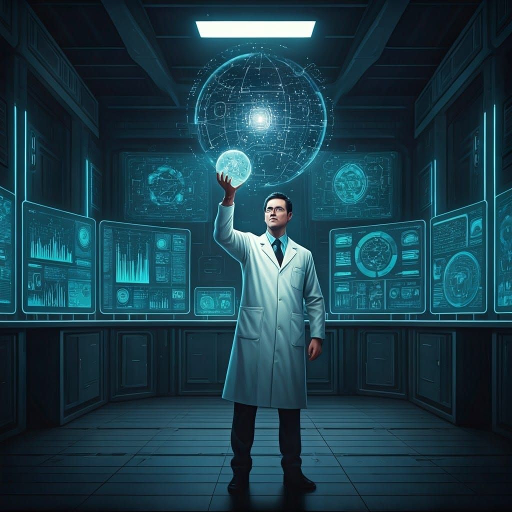 Cyberpunk Scientist Reveals Biomechanical AI Breakthrough