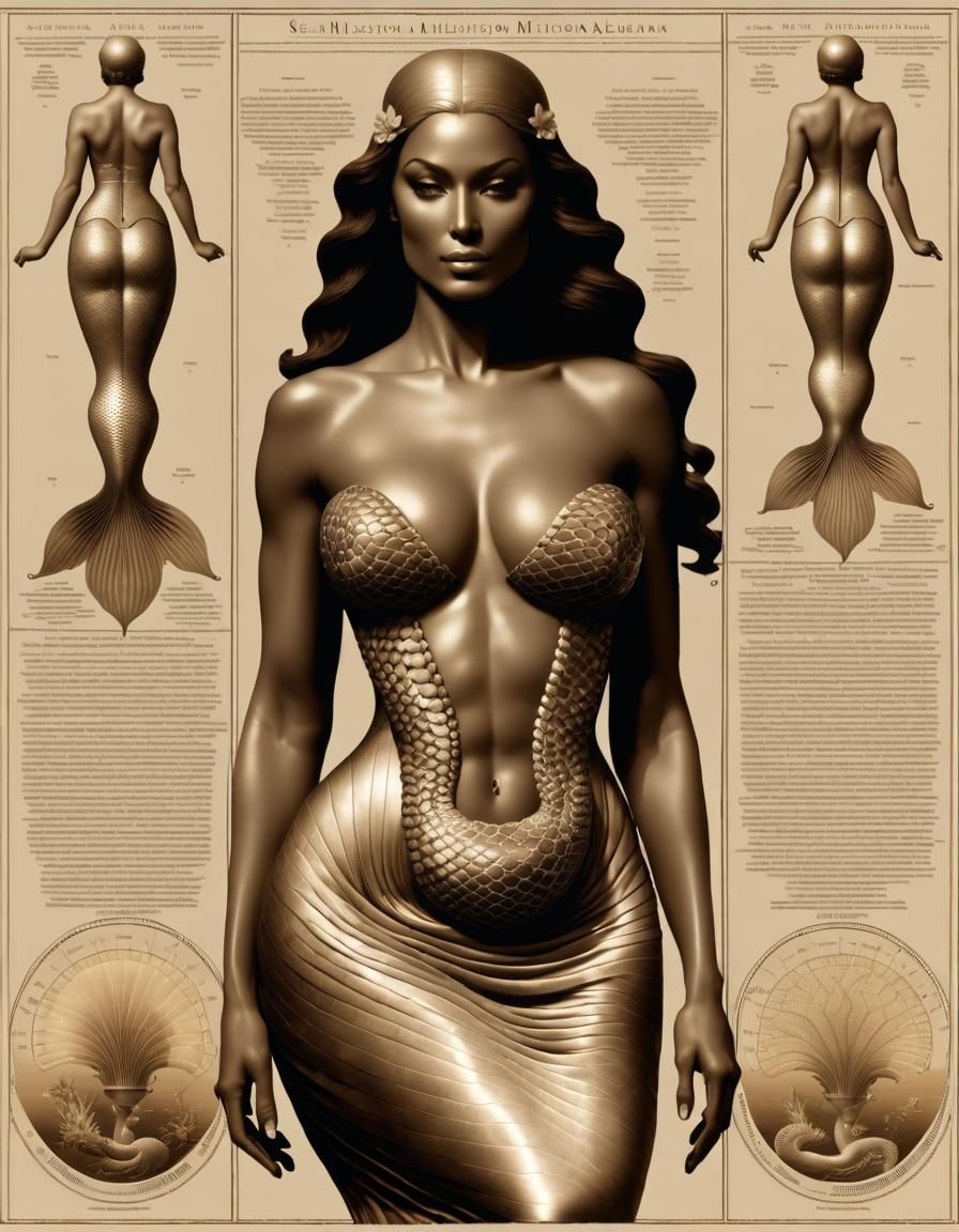 Sepia Art Illusion scientific anatomical diagram first docum...