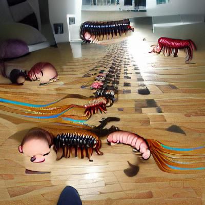 Hyperrealistic Endless Centipede Nightmare