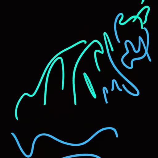 Invisible Cat Silhouette in Van Gogh Style