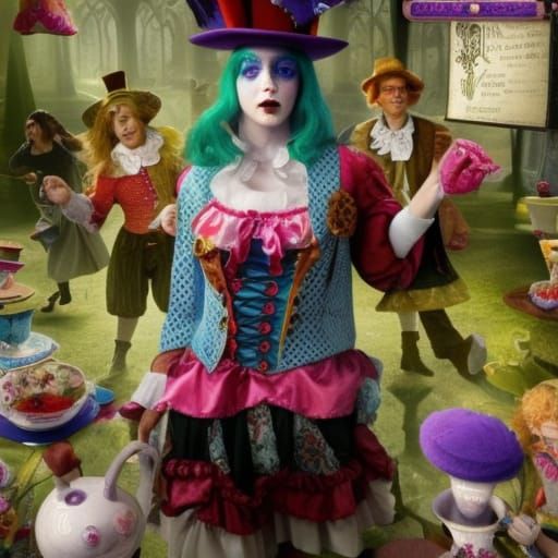 Alice as Mad Hatter in Dieselpunk Dreamscape