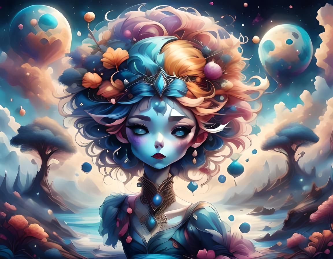 Orc Portrait in Dark Fantasy, Light Effects