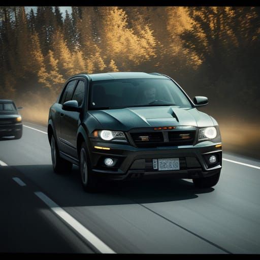 Epic Cinematic Car Scene in Dramatic 35mm Film