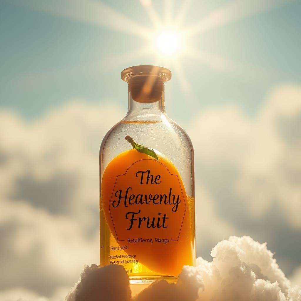 Heavenly Fruit in an Ethereal Potion Bottle