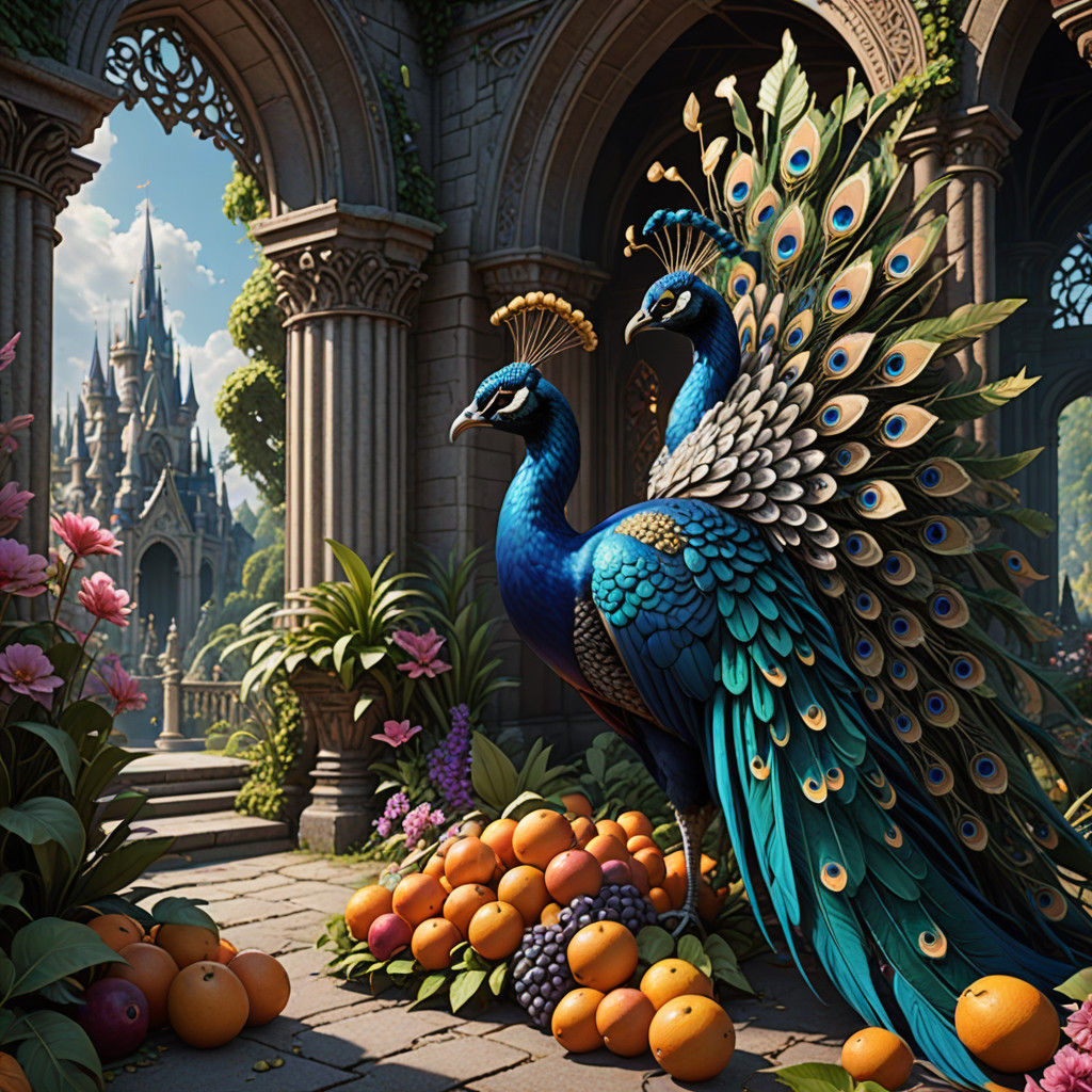 Epic Castle with White Marble and Silver Accents in Exquisit...