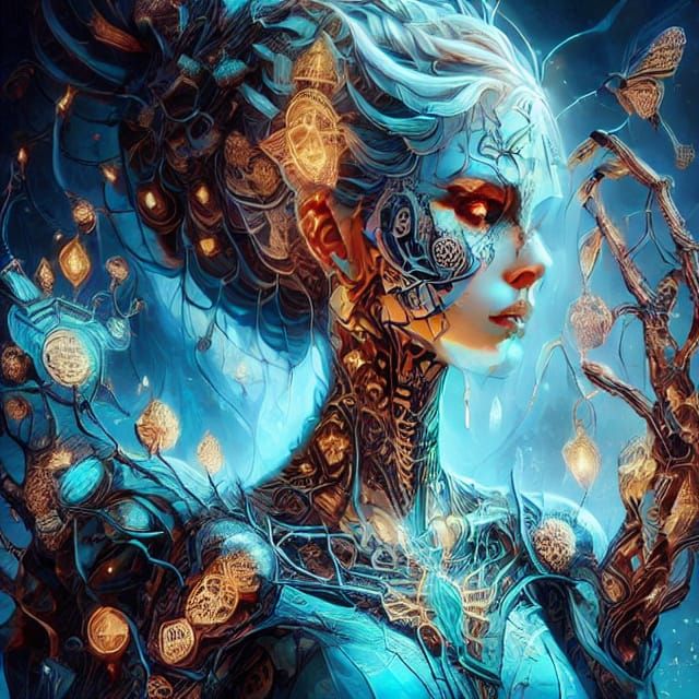 Glowing Diabolical Fairy in Enchanted Woodland