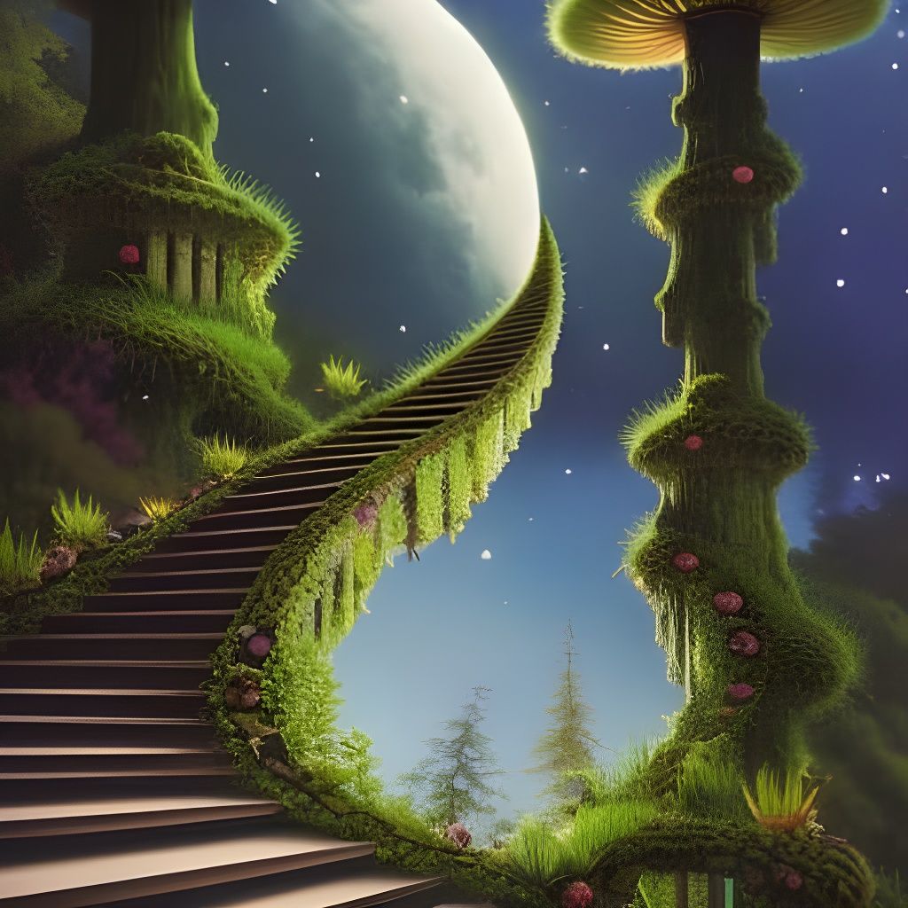 Magical Mushroom Staircase to the Moon