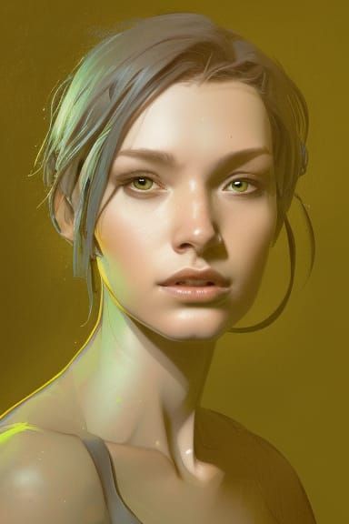 Detailed Portrait of a Bound Prisoner in Art Nouveau Style