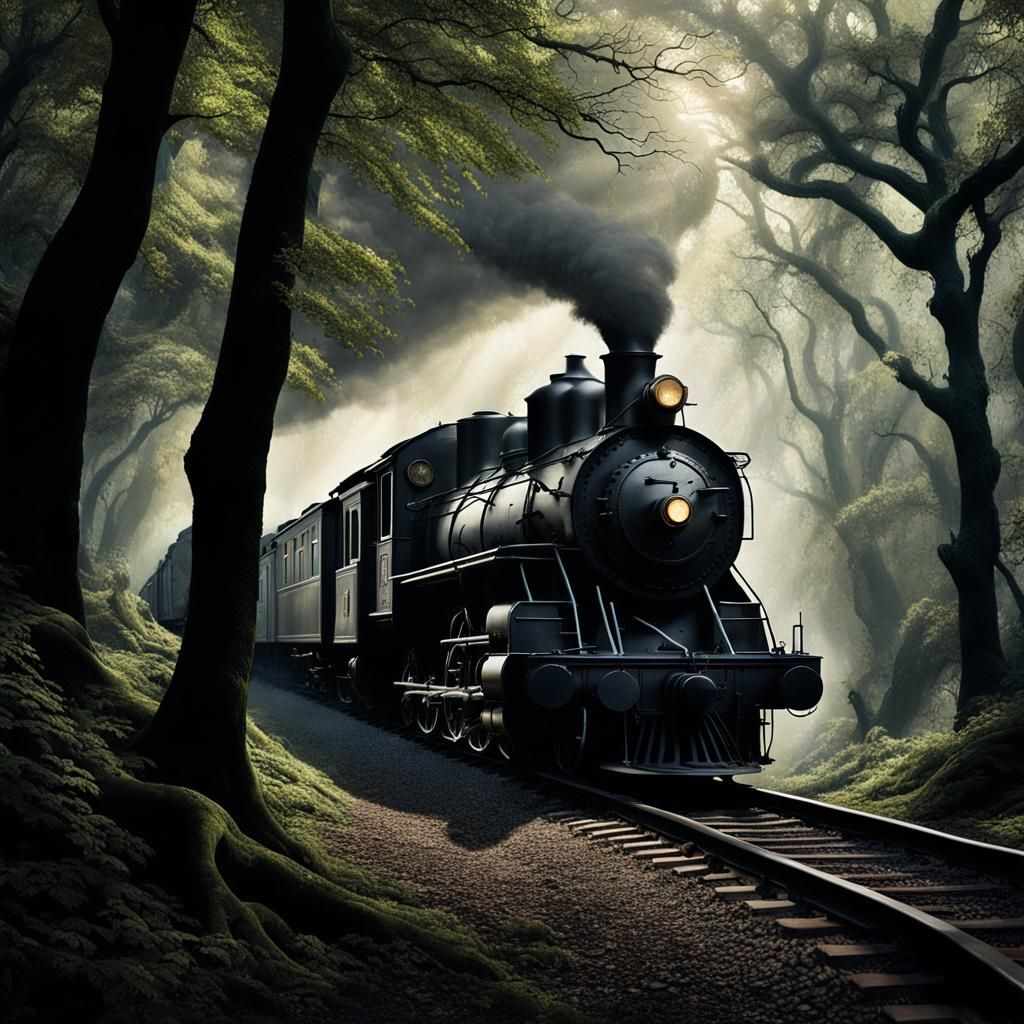 Mysterious Steam Train Chugs Through Twisted, Gnarled Forest...