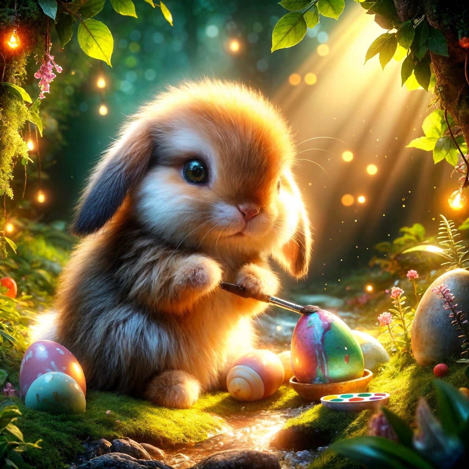 Painting Eggs for Easter