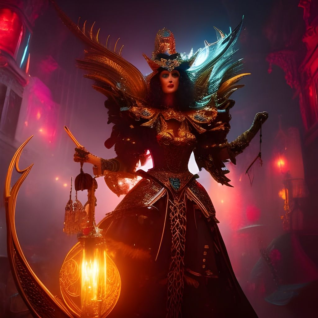 Magical Magician's Stage in Maximalist Interior