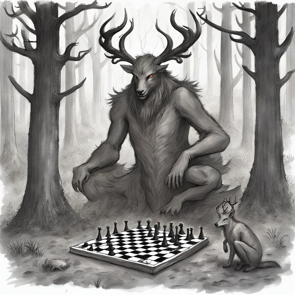 Crimson Nuckelavee Plays Chess with Chimera
