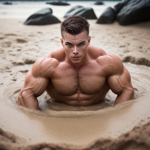 Man Trapped in Quicksand: Professional Photography