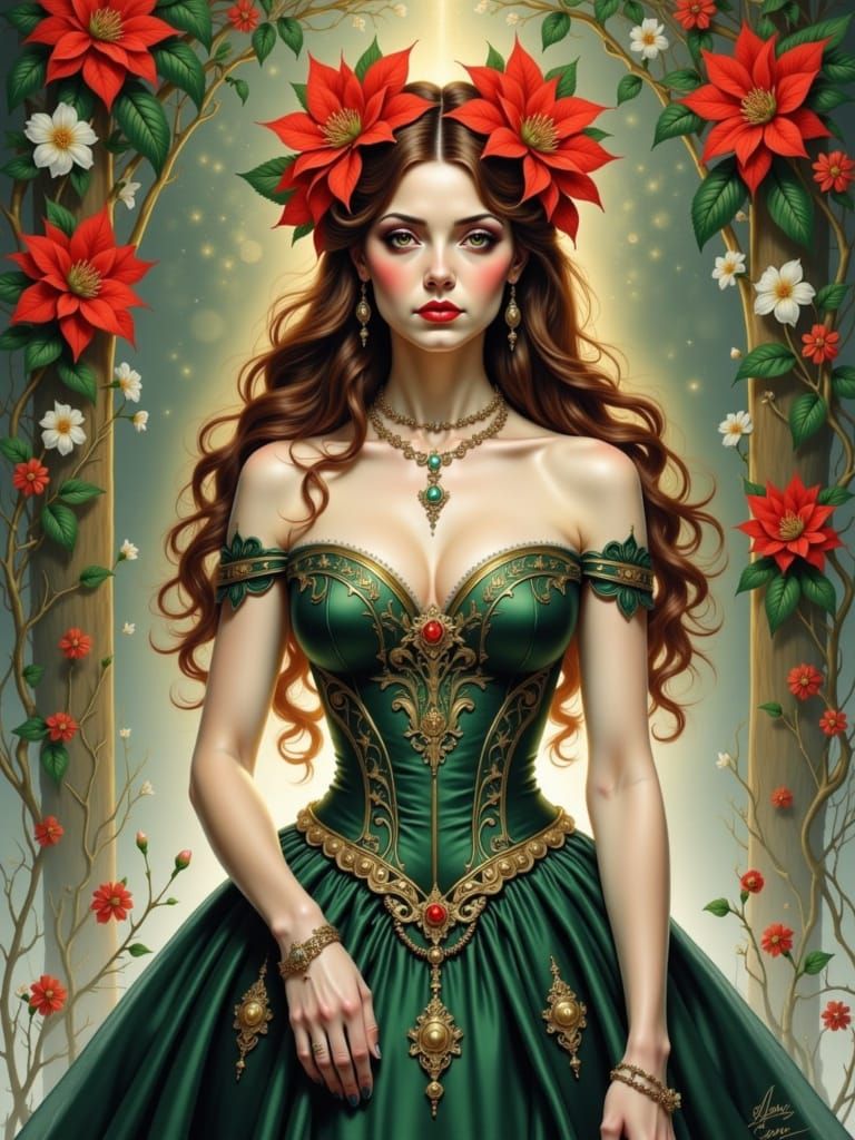 Poinsettia Princess in Enchanted Forest