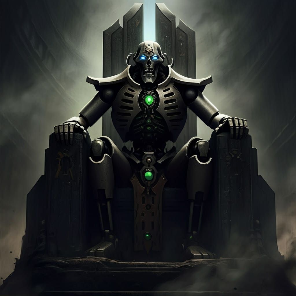 Cyberpunk Overlord in Gritty Industrial Setting