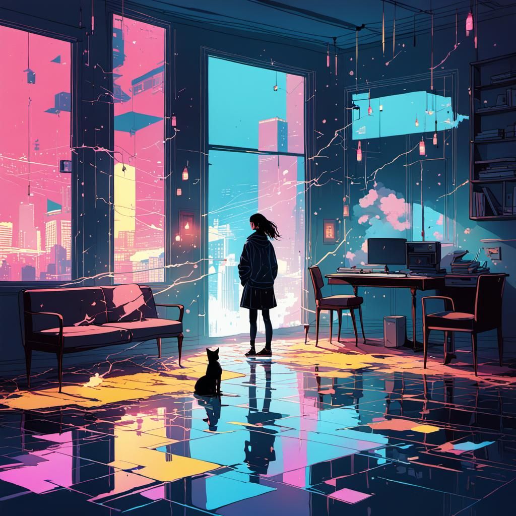 Aesthetic Blend of Kintsugi and Glitch Aesthetic