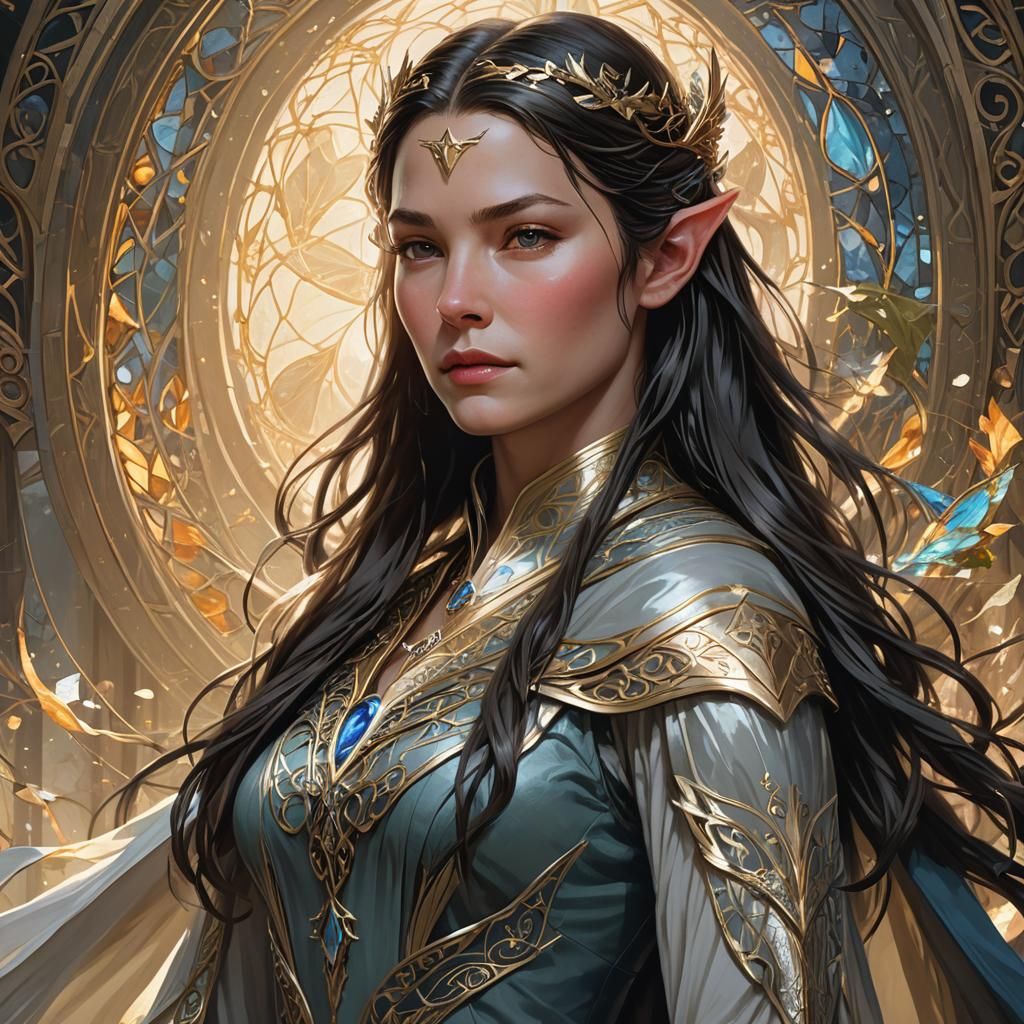 Arwen Evenstar Portrait in Digital Art Style