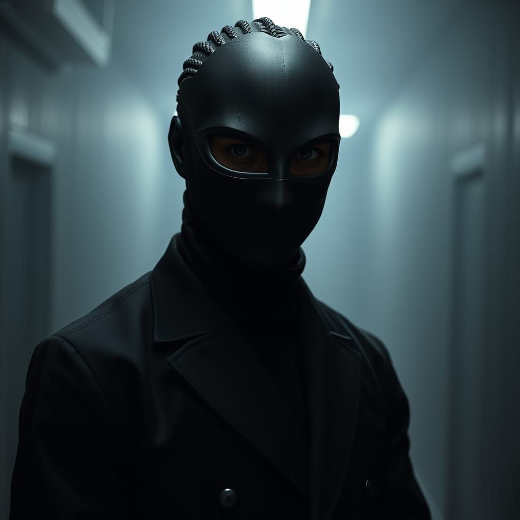 Dark Figure in Mask: A Biomechanical Portrait