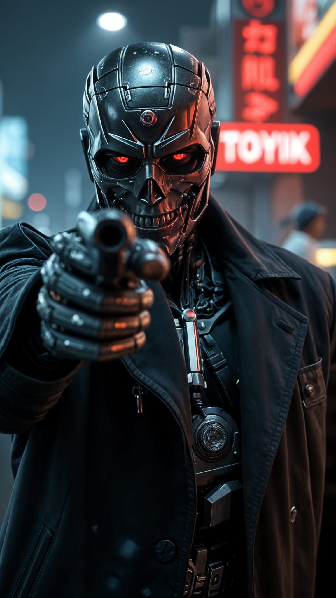 Metal Terminator in Cyberpunk Combat