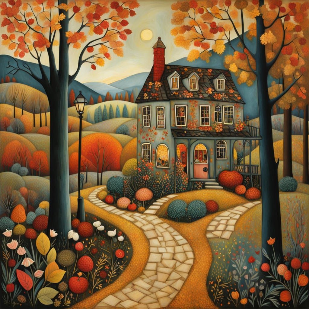 Charming Autumn Landscape with Vivid Colors