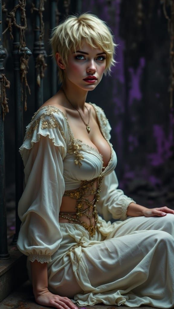 Medieval Pin-Up in Despair