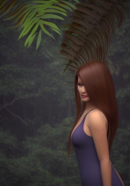 Mother Earth in Rainforest: Epic 3D Render