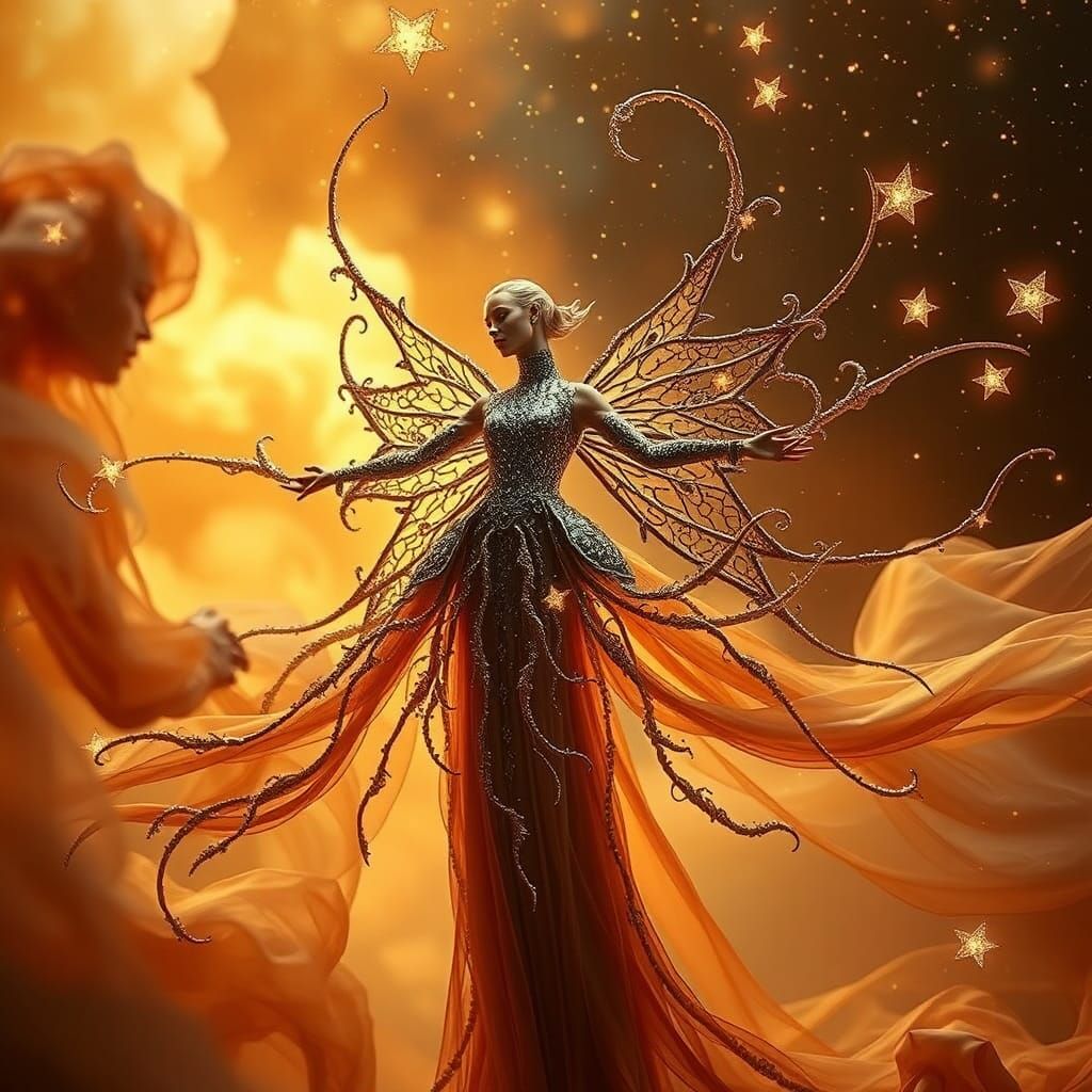 Shooting Star in Avant-Garde Fairytale Style