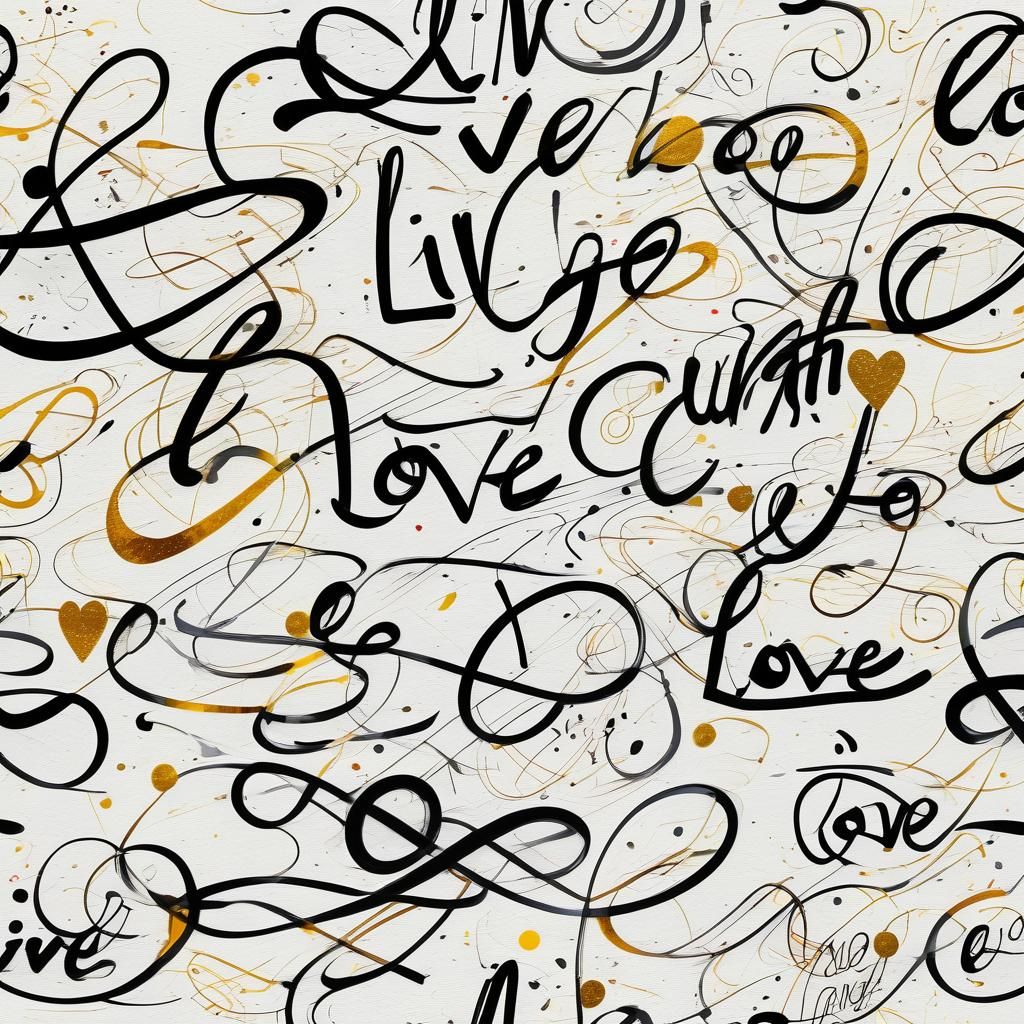 Calligraphic Infinity Pattern with Graffiti Art