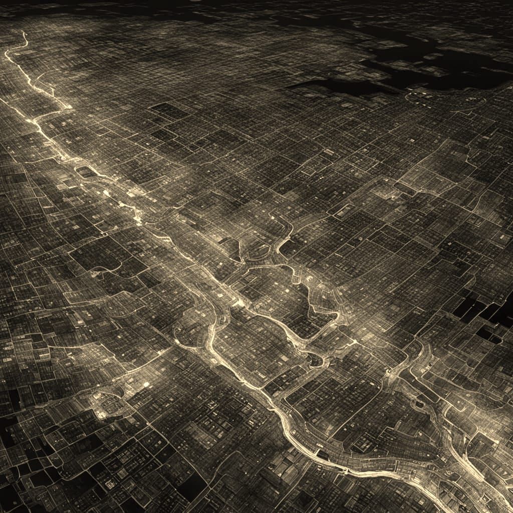 Earth from Space: Hyperdetailed Charcoal Drawing