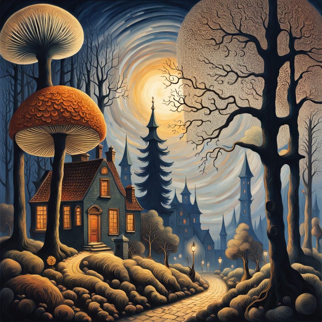 Baroque Forest Scene with a Lone Figure