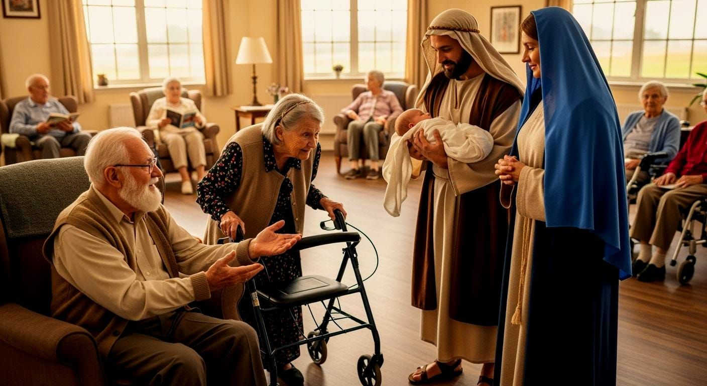 Biblical Scene Reimagined in Modern Senior Living