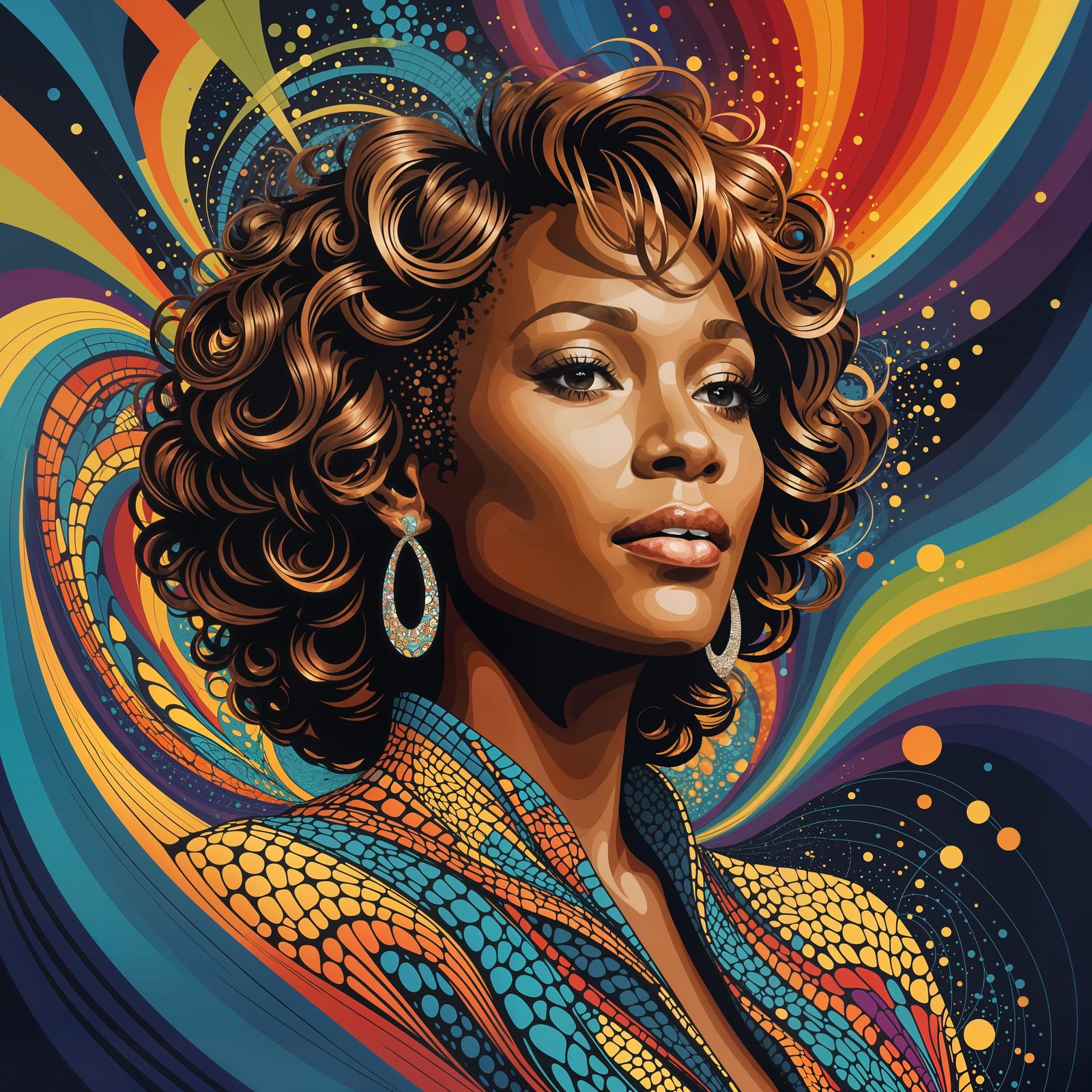 Abstract Fractal Visualization of Whitney Houston's Voice