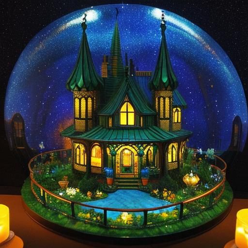 Fantasy Village in Van Gogh Style