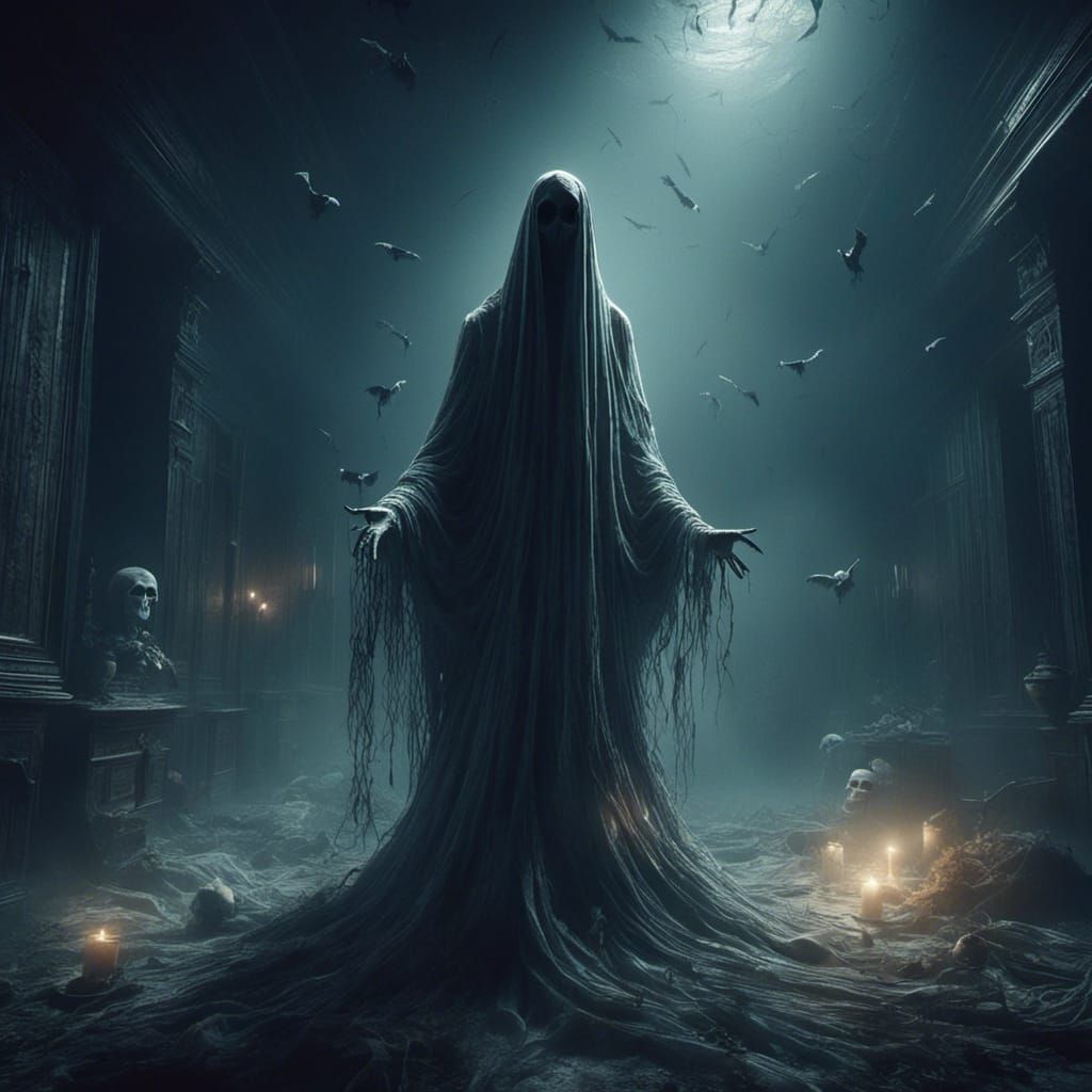 Ethereal Ghost in Digital Illustration