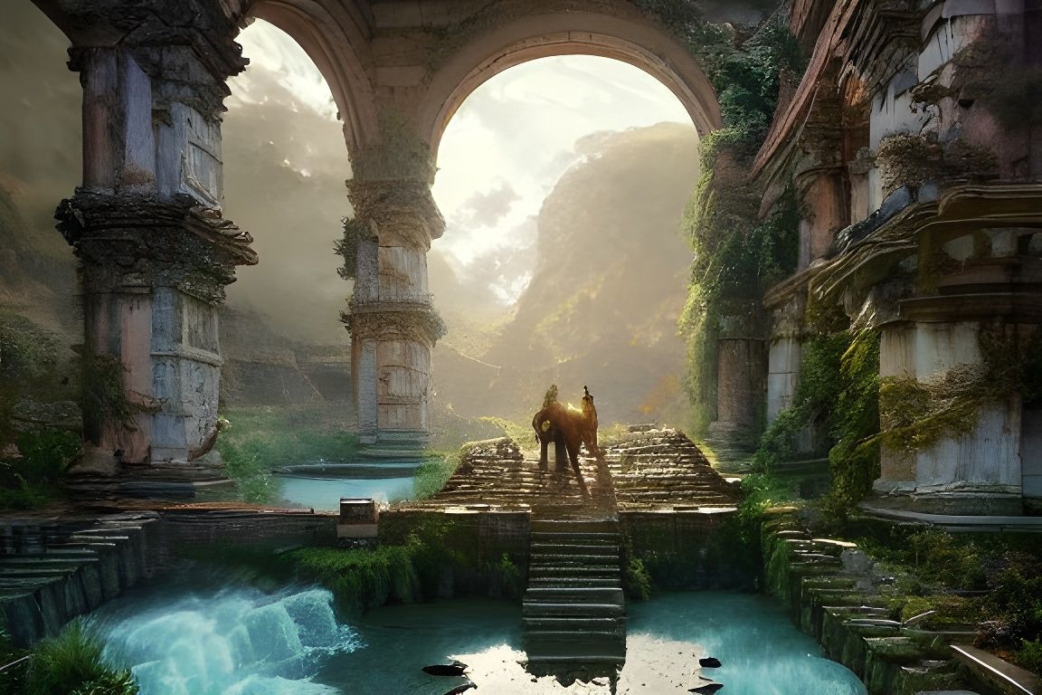 Hyperdetailed Archaeology Scene in Deep Colors