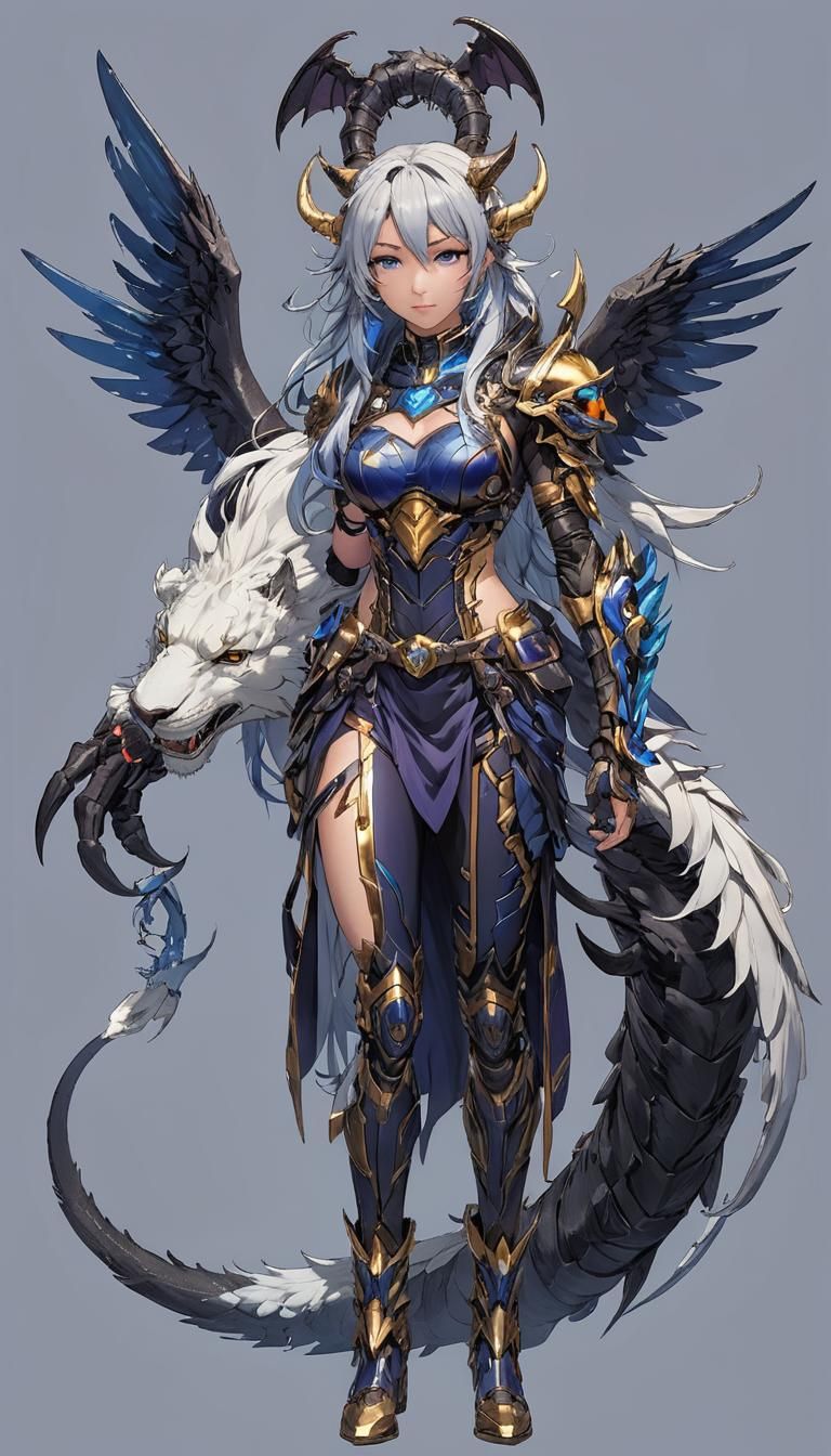 Anime Chimera Girl with Mixed Animal Features