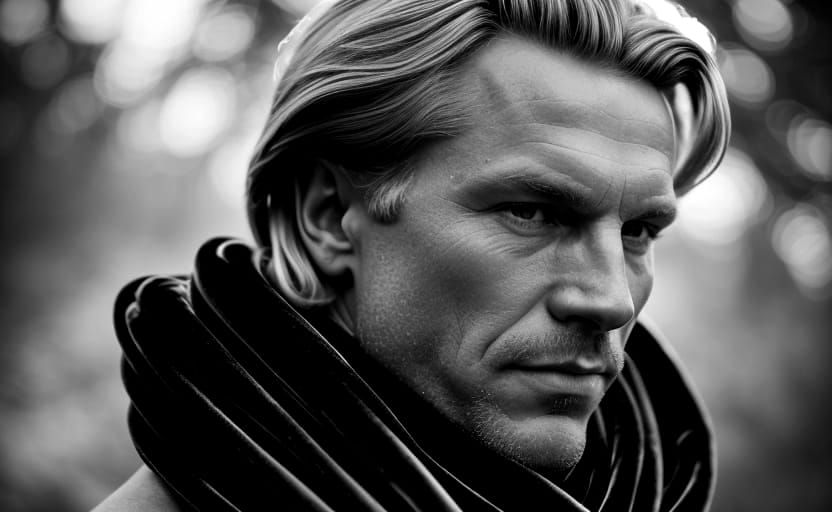 Striking Portrait in 1950s Hollywood Style