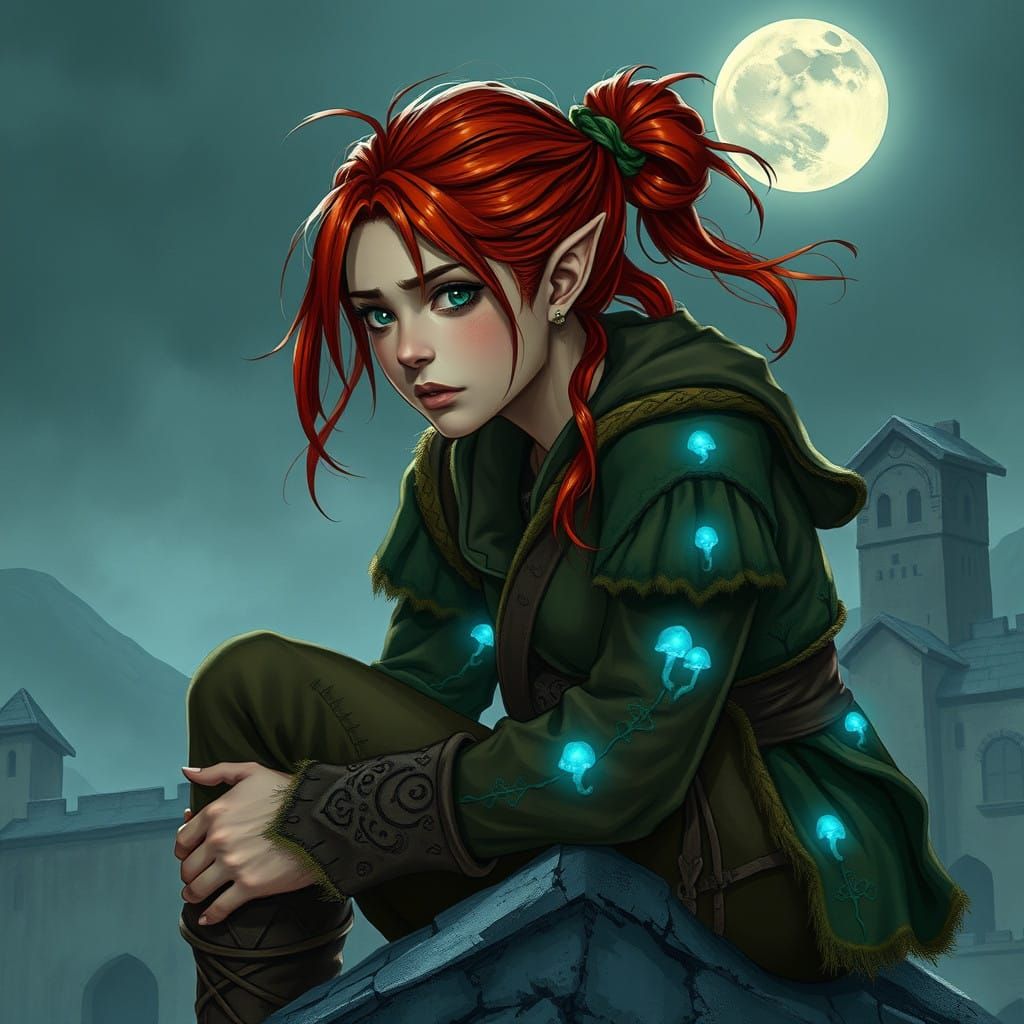 Ethereal Warrior in Gritty Fantasy Style