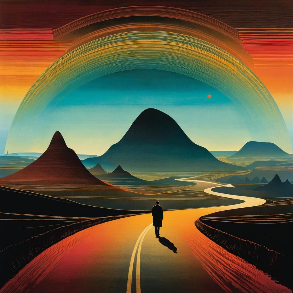 Abstract Landscape Inspired by Klee and Lie