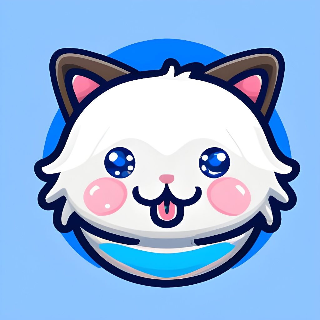 Cute Chibi Ragdoll Cat Vector Art