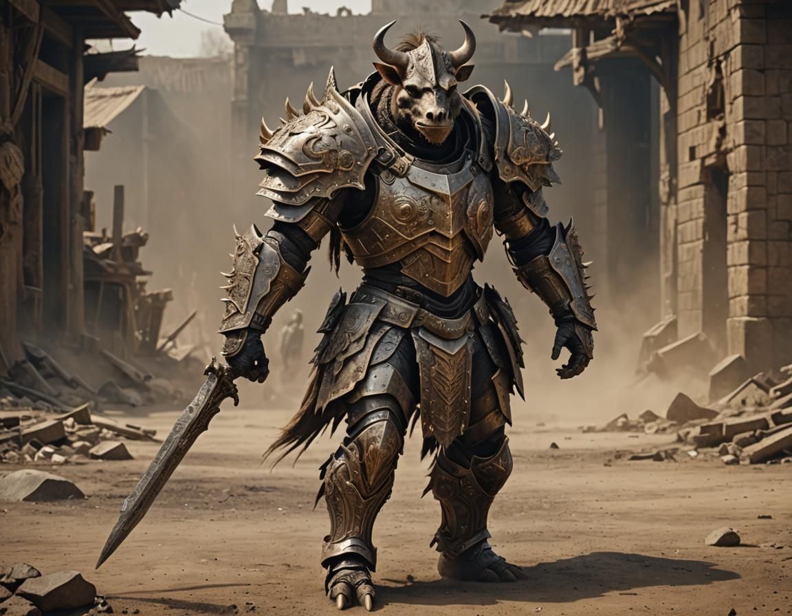 Bronze Armored Knight on Epic Battleground