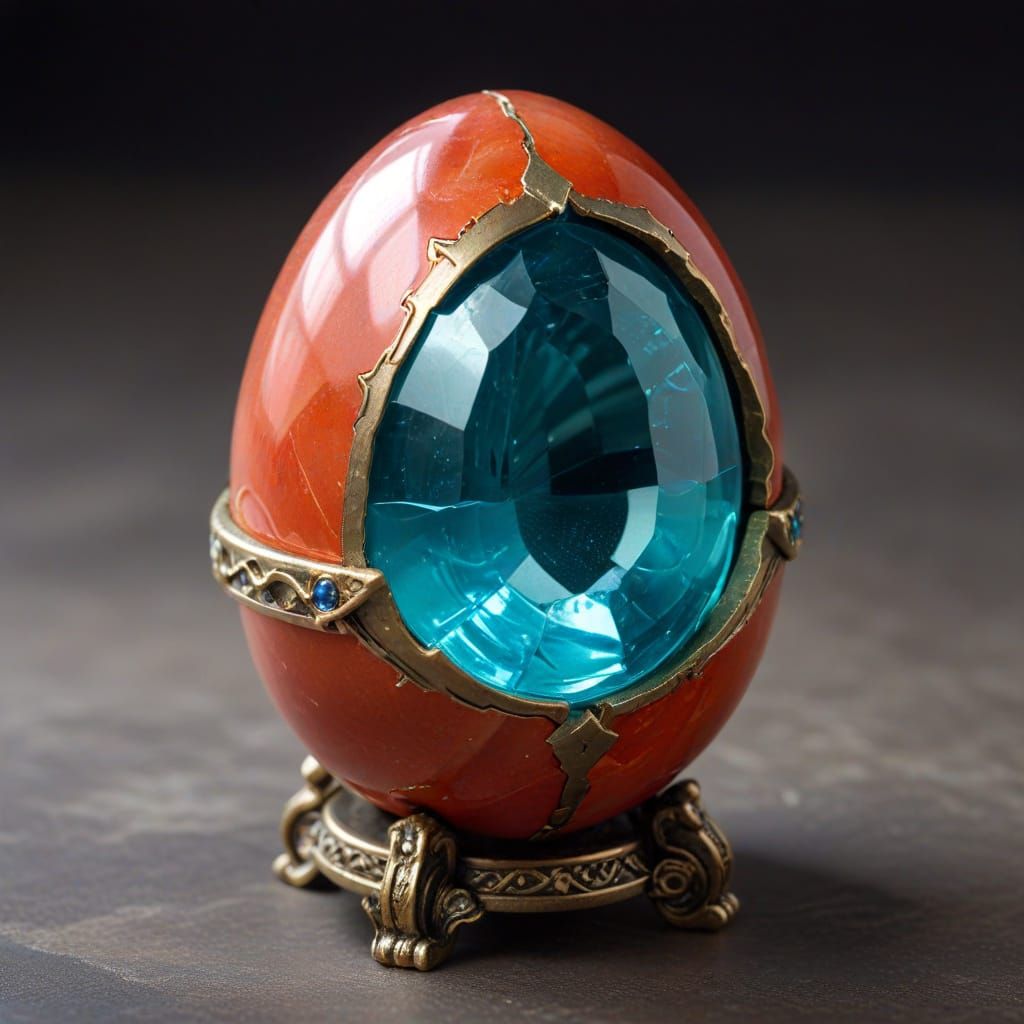 Shimmering Gem Egg Generated by AI